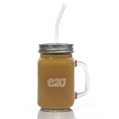 C2U sklenice + skleněná brčka