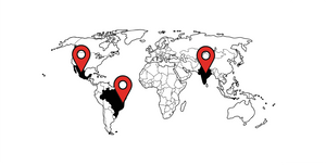 Origin map for Brazília • Mexico • India
