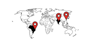 Origin map for Brazília • India • Vietnam